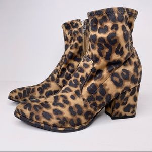 Michael Fisher Leave 2 Leopard Print Ankle Bootie